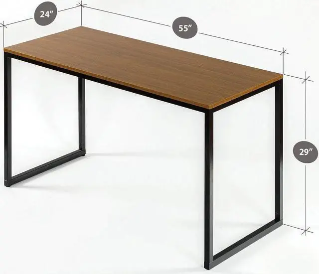 Alt view image 3 of 5 - ZINUS Jennifer 55 Inch White Frame Desk, Computer Workstation, Office Desk, Easy Assembly, White