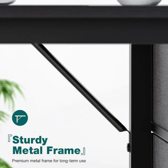 Alt view image 4 of 7 - SMUG Computer Desk with Storage DrawersSmall Office Desk Modern Simple Study Writing Table for Home, Black 40 Inch