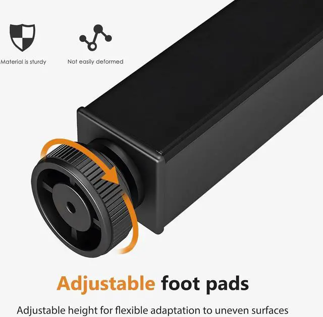 Alt view image 6 of 7 - DlandHome Large Computer Desk, Folding Desk, Decent and Steady Home Office Desk/Workstation/Table 54.3inch Teak Black