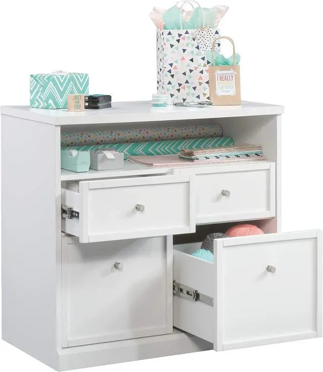 Alt view image 4 of 7 - Sauder Craft Pro Series Storage Cabinet/ Pantry cabinets, White finish
