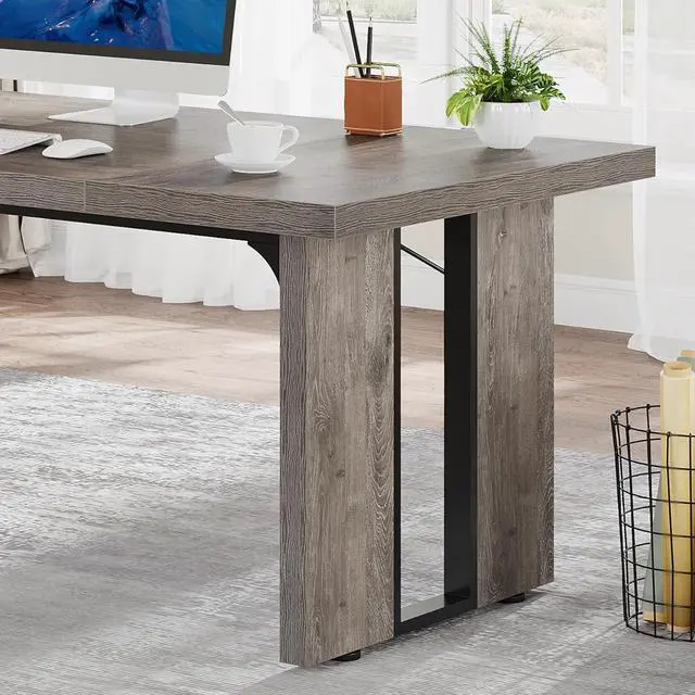 Alt view image 7 of 7 - Tribesigns 70.9" Executive Desk, Large Office Computer Desk, Simple Laptop Desk Study Writing Table Workstation for Home Office