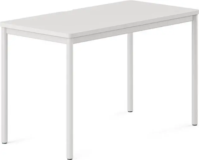 Main image of Branch Daily Desk - Functional at Home Office Desk with Effortless Assembly, Timeless Design, Rounded Corners, and Built-in Cable Notch - 36 W x 28.5 H x 24 D - White Work Table