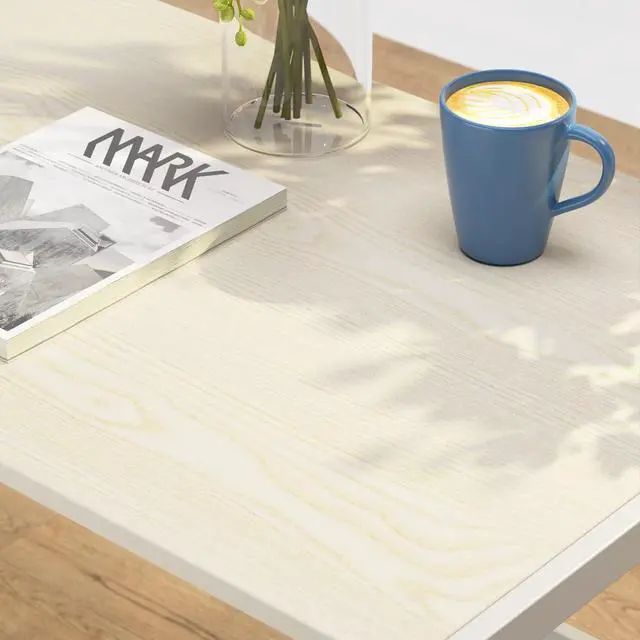 Alt view image 5 of 7 - Gezen Folding Desk 40'' Computer Desk for Home Office, No Assembly Office Desk Foldable Simple Study Writing Desk Table for Small Spaces(Beige, White)