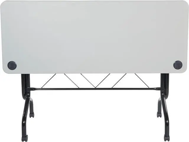 Alt view image 7 of 7 - Office Star Resin Multipurpose Flip Training Table with Locking Casters for Home and Office, 5 Feet