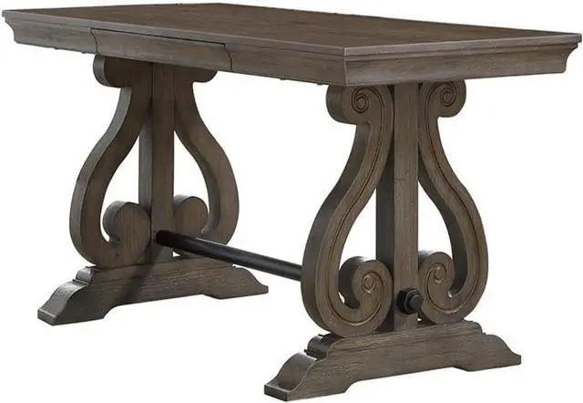 Main image of Homelegance Hidden Drawer Writing Desk, 60" W, Antique Gray