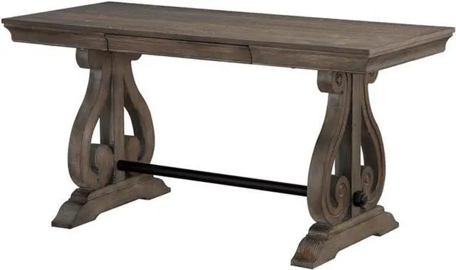 Alt view image 4 of 6 - Homelegance Hidden Drawer Writing Desk, 60" W, Antique Gray