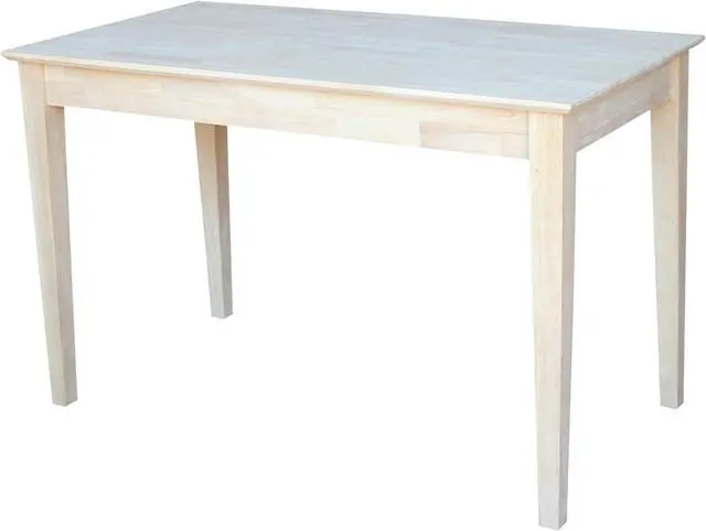 Alt view image 6 of 7 - IC International Concepts, Writing Desk With Drawer, Solid Real Wood, Sturdy Parawood, Dimensions 19.41"W x 15"D x 2.36"H, Home Office/Study, Paint/Stain Ready, Unfinished