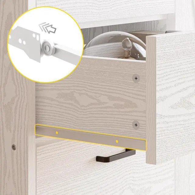 Alt view image 7 of 7 - IRONCK Bookshelf with Door and 3 Drawers, 71in Tall Bookcase Shelf with 3-Tier Shelves, for Bedroom Living Room Entrance Hallway Home Office