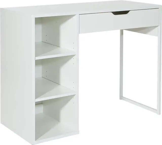 Alt view image 4 of 7 - OSP Home Furnishings Ravel 40-Inch Wide Writing Desk, White
