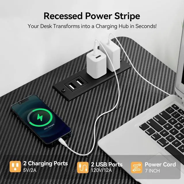 Alt view image 7 of 7 - GTRACING 4 Legs Standing Desk with Dual Motor, 55 x 28 Inch Adjustable Height Desk with Power Outlets & LED Lights, Home Office Computer Workstation Sit Stand Up Desk with 3 Memory Preset