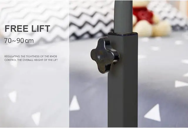 Alt view image 6 of 7 - SogesHome 23.6'' Portable Computer Desk - Adjustable Standing Desk with Tablet Slot, Laptop Cart, and Mobile Bed Table, Black