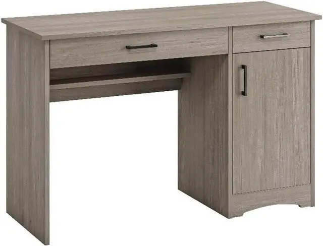 Main image of Sauder Beginnings Computer Desk with Drawers, Large Surface and Storage, Home Office Desk - Silver Sycamore Finish