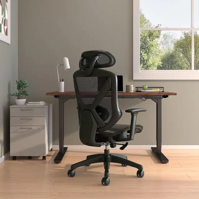 Alt view image 2 of 6 - Staples Dexley Ergonomic Mesh Swivel Task Chair, Black (UN56946)