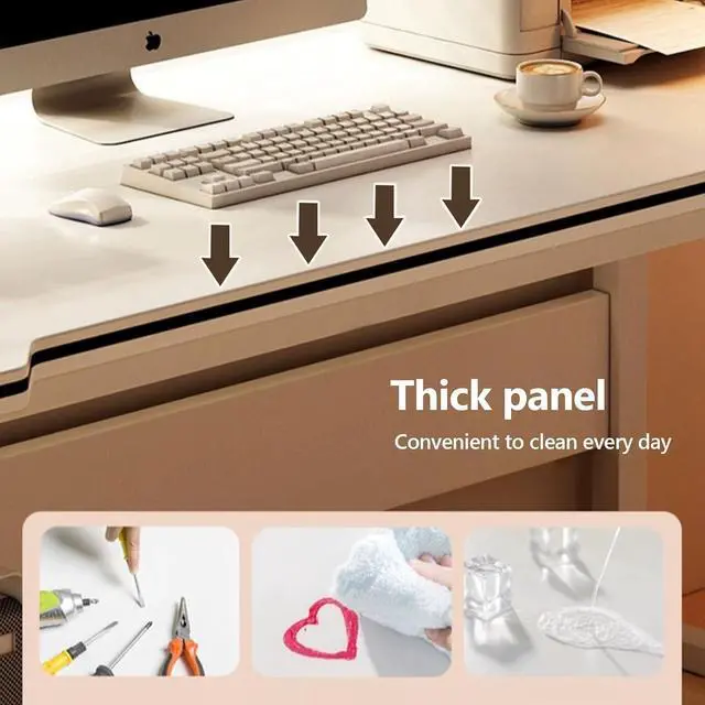Alt view image 4 of 5 - Gaming Desk Computer Writing Table Student Art Modren Simple Style PC Wood Suitable for Home, Office