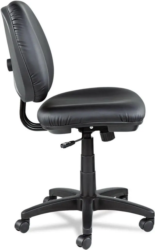 Alt view image 5 of 7 - Alera ALEIN4819 Interval Series 18.11 in. to 23.22 in. Seat Height Bonded Leather Swivel/Tilt Task Chair - Black