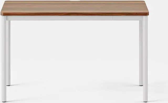 Alt view image 4 of 6 - Branch Daily Desk - Functional at Home Office Desk with Effortless Assembly, Timeless Design, Rounded Corners, and Built-in Cable Notch - 36 W x 28.5 H x 24 D - Walnut White Work Table