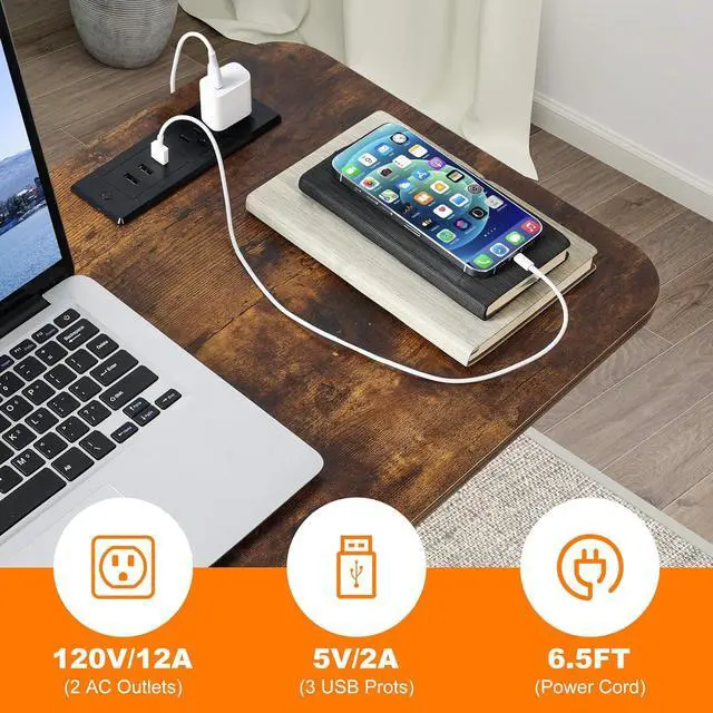 Alt view image 5 of 6 - Standing Desk Small Computer Desk,Small Desk for Bedroom,Corner Desk for Small Space,Small Office Desk Adjustable Desk,Mini Desk Stand Up Desk Laptop Desk,Portable Rolling Desk 31.5 Inch Brownish C