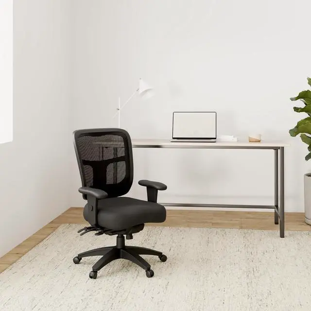 Alt view image 2 of 7 - Office Star ProGrid Breathable Mesh Manager's Office Chair with Adjustable Seat Height, Multi-Function Tilt Control and Seat Slider, Mid Back, Coal FreeFlex Fabric