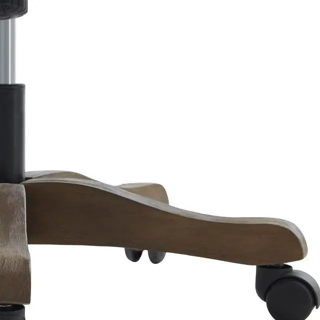 Alt view image 7 of 7 - HUIMO Home Office Chair Upholstered Armless Desk Chair with Wheels Adjustable Height Computer Desk Chair with Wooden Legs Comfortable Swivel Chair for Home Office Study Studio (Beige)