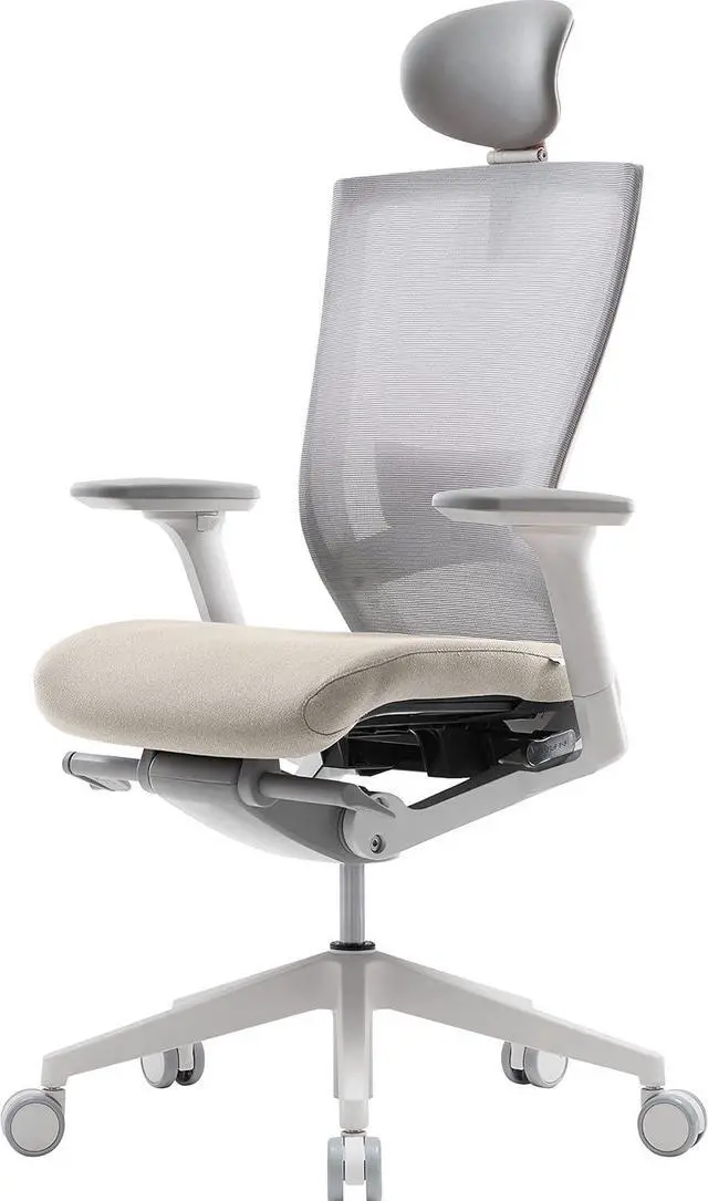 Main image of SIDIZ T50 Ergonomic Home Office Chair : High Performance, Adjustable Headrest, 2-Way Lumbar Support, 3-Way Armrest, Forward Tilt, Adjustable Seat Depth, Ventilated Mesh Back, Cushion Seat (Beige)