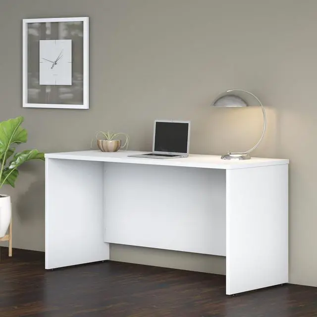 Alt view image 2 of 5 - Bush Furniture BSHSCD360WH Studio C White 60W x 24D Desk/Credenza/Return
