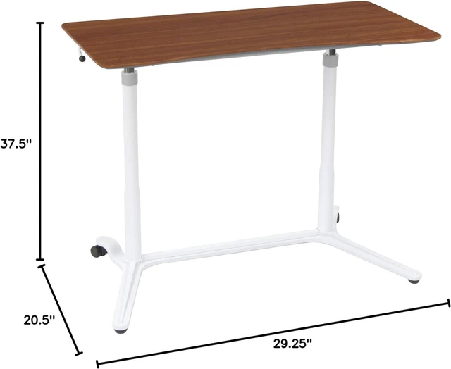 Alt view image 3 of 5 - Calico Designs 51231 Sierra Height Adjustable Desk, White/Cherry, 37.5 Inch