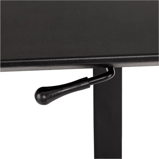 Alt view image 5 of 7 - Seville Classics Airlift Height Adjustable Pneumatic Laptop Sit Stand Desk Mobile Rolling Cart, Computer Workstation for Home Office, Classroom, Black, 25.6" Desktop