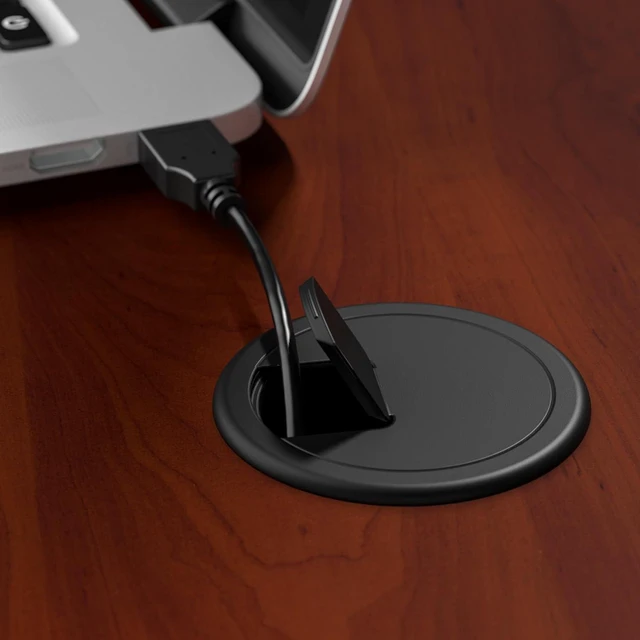 Alt view image 4 of 7 - Bush Furniture Series A Desk, Large Workstation for Home or Professional Workspace, Desktop Solution for Office Use, 72W, Hansen Cherry