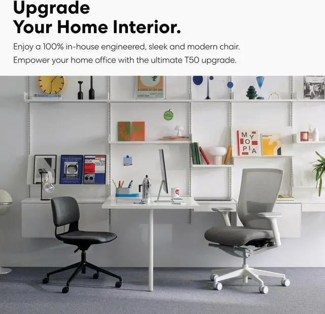 Alt view image 5 of 6 - SIDIZ T50 Ergonomic Office Chair : High Performance Home Office Chair with Adjustable Headrest, Lumbar Support, 3D Armrest, Seat Depth, Mesh Back Computer Chair, Alternative Gaming Chair (Gray)