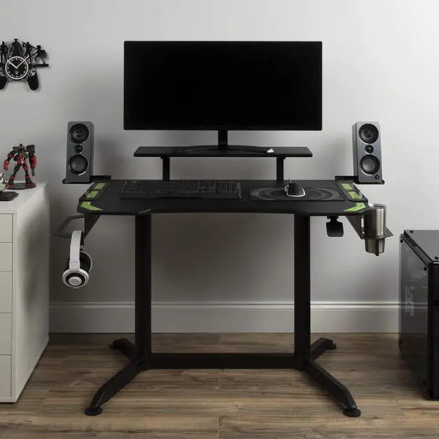 Alt view image 2 of 7 - RESPAWN RSP-3010 Computer Ergonomic Gaming Desk, Height Adjustable 52.6 in, Green