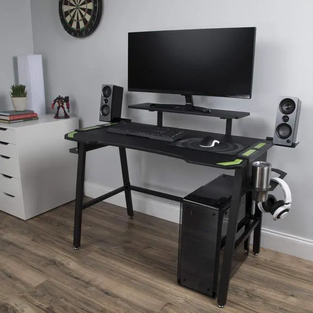 Alt view image 6 of 7 - RESPAWN RSP-3010 Computer Ergonomic Gaming Desk, Height Adjustable 52.6 in, Green