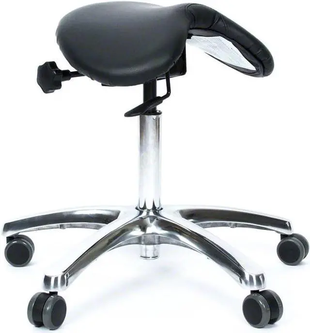 Alt view image 3 of 7 - Jobri BetterPosture Saddle Chair Multifunctional Ergonomic Back Posture Stool with Tilting Seat  Reduce Pressure on Lower Back and Improve Posture While Sitting