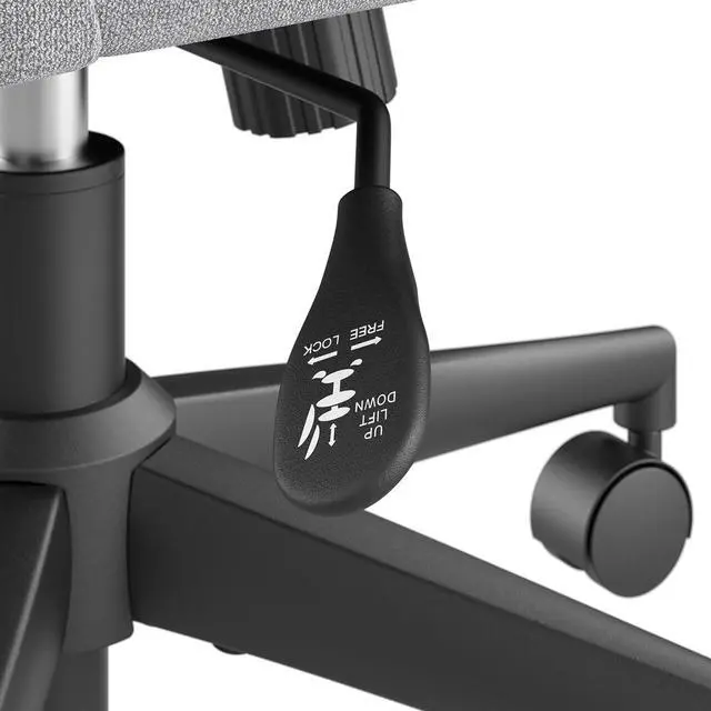 Alt view image 7 of 7 - Bush Furniture Serenity Mid Back Armless Office Chair with Wheels in Cool Gray Fabric, Workspace Seating Solution for Small Computer Desk