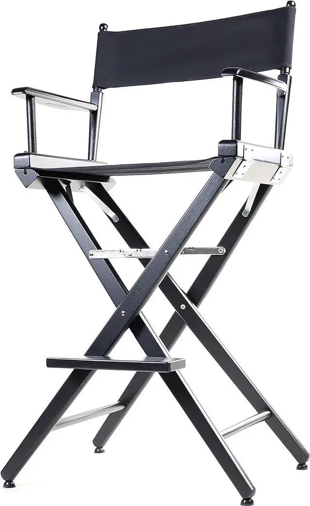 Main image of Filmcraft Professional Grade Tall Director's Chair (30", Black Finish, Black Canvas)