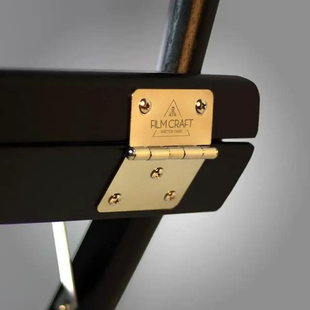 Alt view image 7 of 7 - Filmcraft Professional Grade Tall Director's Chair (30", Black Finish, Black Canvas)