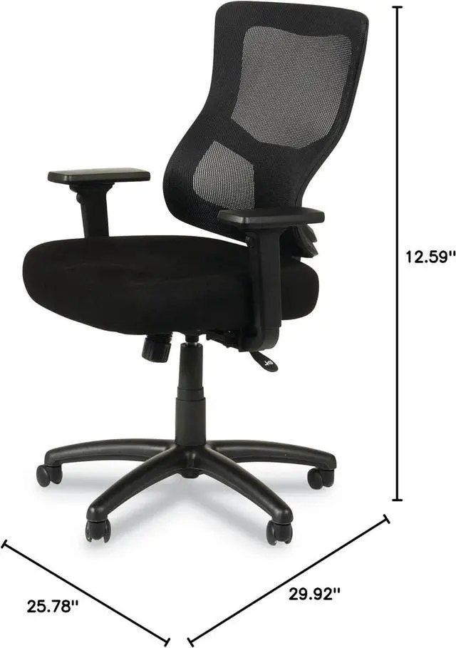 Alt view image 3 of 7 - Alera Elusion II Series Mesh Mid-Back Synchro with Seat Slide Chair, Black