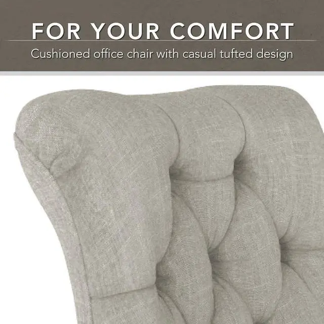 Alt view image 3 of 6 - Bush Furniture Key West Mid Back Tufted Office Chair in Brown Fabric