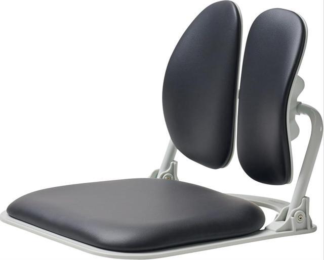Main image of Duorest Dual-Backrests Ergonomic Floor Chair with Back Support - Meditation Chair, Floor Gaming Chair, Reading Chair, Floor Chairs for Adults, Foldable Chair (Black Leather)
