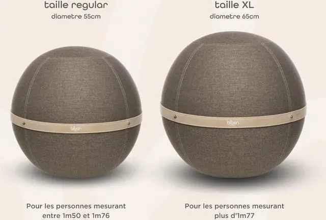 Alt view image 5 of 7 - Bloon Paris Ergonomic Sitting Ball Chair - Premium Desk Chair for Home and Office with Active Seating - Durable & Stylish Balance Ball Chair - Trufa - Regular Size