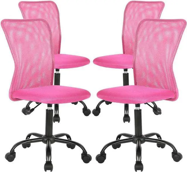 Main image of 4 Pack Office Chair Desk Chair Computer Chair w/Lumbar Support Ergonomic Mid Back Mesh Adjustable Height Swivel Chair Armless Modern Task Executive Chair for Women Men Adult