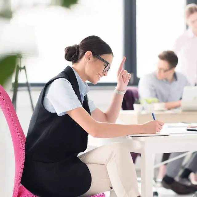 Alt view image 2 of 7 - 4 Pack Office Chair Desk Chair Computer Chair w/Lumbar Support Ergonomic Mid Back Mesh Adjustable Height Swivel Chair Armless Modern Task Executive Chair for Women Men Adult