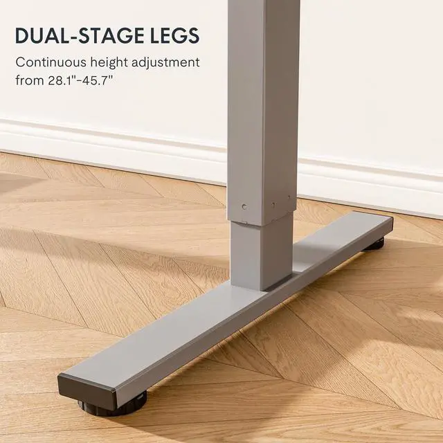 Alt view image 5 of 6 - FLEXISPOT Height Adjustable Standing Desk Frame with Memory Controller, Electric Sit Stand Desk Base for Home and Office (Gray Frame Only)