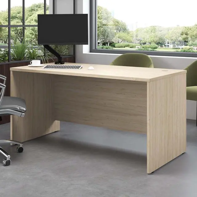 Alt view image 2 of 6 - Bush Business Furniture Studio C 60W x 30D Office Desk in Natural Elm, Computer Table for Home or Professional Workspace
