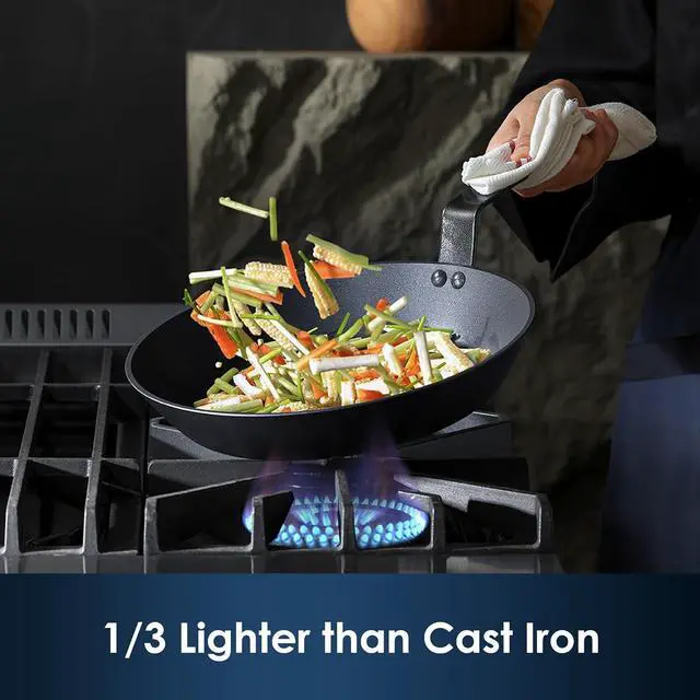 Alt view image 7 of 7 - SENSARTE Nonstick Frying Pan Set 2-Piece, Oven Safe Skillets with Swiss Coating, Induction Compatible Chef Pan Set, Dishwasher Safe Cooking Pans, Anodized Frying Pans, PFOA Free, 8 and 10 Inch