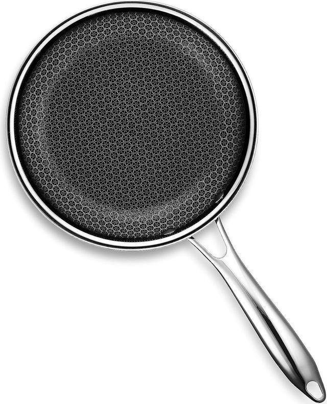 Alt view image 2 of 7 - HexClad Hybrid Nonstick Frying Pan, 8-Inch, Stay-Cook Handle, Dishwasher and Oven Safe, Induction-Ready, Compatible with All Cooktops