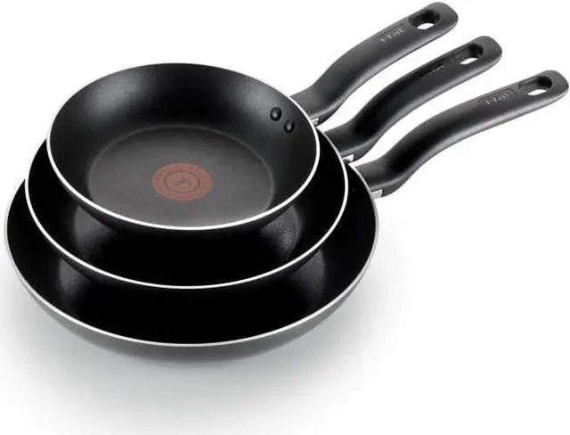 Main image of T-fal Specialty Nonstick Fry Pan Set 3 Piece, 8, 9.5, 11 Inch, Oven Broiler Safe 350F, Cookware, Pots and Pans Set Non Stick, Kitchen Frying Pans, Skillets, Durable, Dishwasher , Black