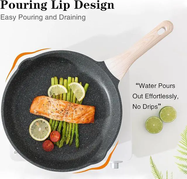 Alt view image 3 of 7 - Nonstick Frying Pan Skillet, 8 Inch Small Cooking Pan, Egg Pan Omelet Pan, Healthy Non Toxic Chef's Pan, Induction Compatible Cookware, PFOA Free