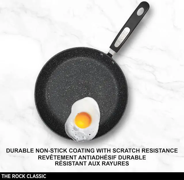 Alt view image 2 of 7 - Starfrit The Rock 8-Piece Cookware Set with Bakelite Handles, Black
