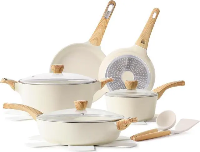 Main image of SENSARTE Ceramic Cookware Sets, Pots and Pans Set Nonstick, 14-Piece Induction Cookware, Non-toxic Healthy Non Stick Kitchen Cooking Set, with Frying Pans Set, PFAS PTFE PFOA PFOS Free