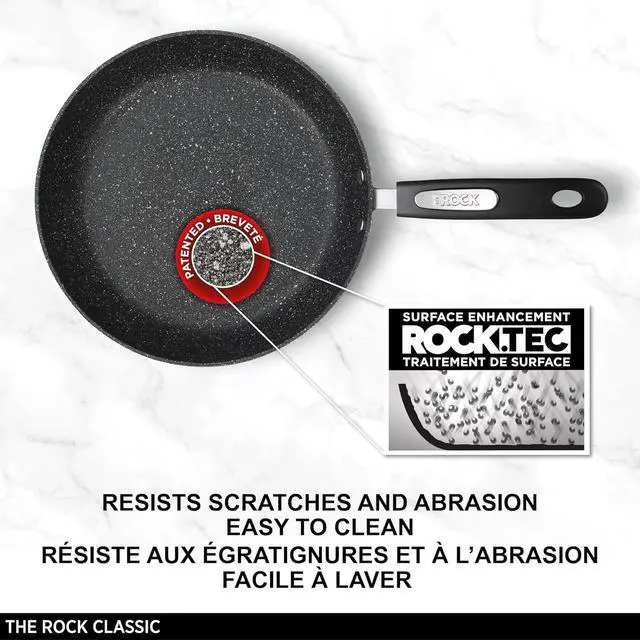 Alt view image 5 of 7 - Starfrit The Rock 8-Piece Cookware Set with Bakelite Handles, Black